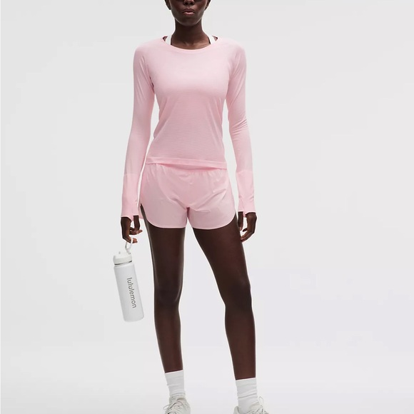 Lululemon SWIFTLY long sleeve top2 NWOT SZ 6 waist LengthBlush Quartz/Pearl Pink - Picture 4 of 10